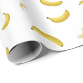 Bananen-Muster-Verpackungs-Weiß Geschenkpapier (Rolleneckpunkt)