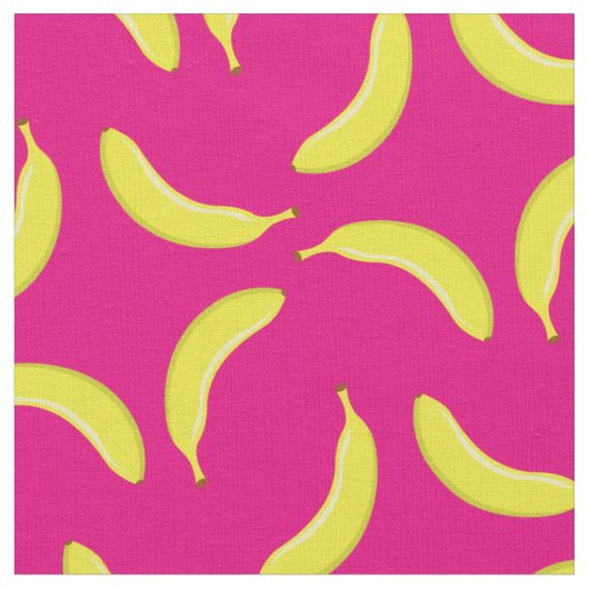 Bananen Niedlich Obst Sonne Alberne Küche Rosa Stoff (Nahaufnahme)