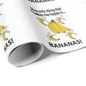 Bananen Obst Funny Bananas Geschenkpapier (Rolleneckpunkt)