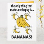 Bananen Obst Funny Bananas Karte (Gelbe Blume)