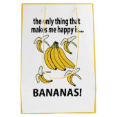 Bananen Obst Funny Bananas Mittlere Geschenktüte (Rückseite)