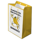 Bananen Obst Funny Bananas Mittlere Geschenktüte (Rückseite Schrägansicht)