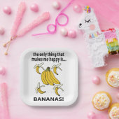 Bananen Obst Funny Bananas Party Pappteller (Party)