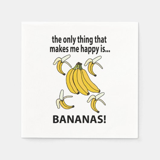 Bananen Obst Funny Bananas Party Serviette (Vorderseite)