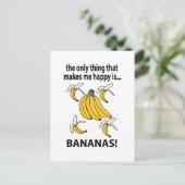 Bananen Obst Funny Bananas Postkarte (Stehend Vorderseite)