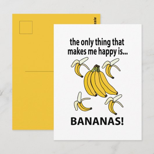 Bananen Obst Funny Bananas Postkarte (Vorne/Hinten)