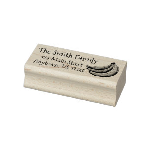 Bananen Obstladen Feinschmecker Adresse Gummistempel
