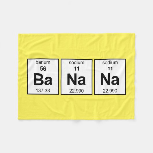 Bananen-Periodensystem Fleecedecke (Vorderseite (Horizontal))