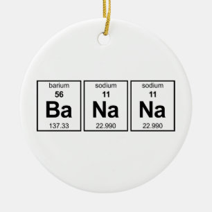 Bananen-Periodensystem Keramik Ornament