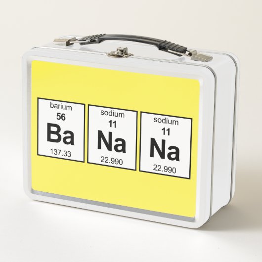 Bananen-Periodensystem Metall Brotdose (Vorderseite)