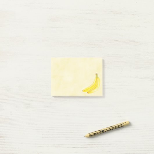 Bananen Post-it Klebezettel (Auf Schreibtisch)