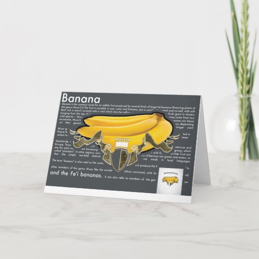 Bananen PostCard Karte (Vorderseite)