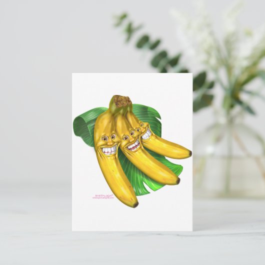 Bananen Postkarte (Stehend Vorderseite)