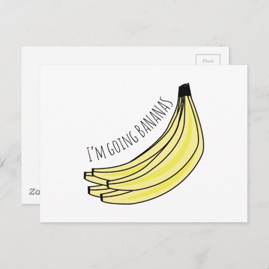 Bananen Postkarte (Vorne/Hinten)