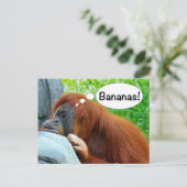 Bananen! Postkarte (Stehend Vorderseite)