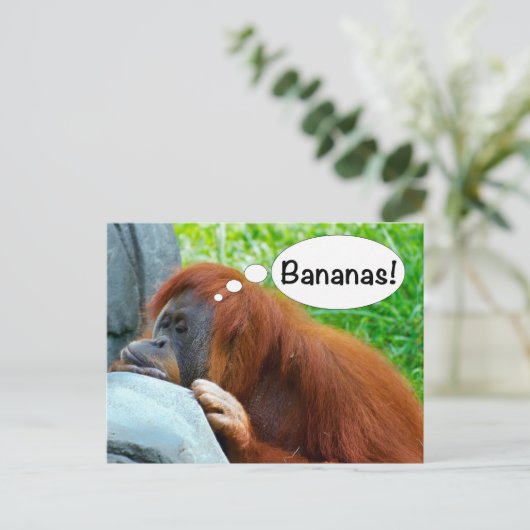 Bananen! Postkarte (Stehend Vorderseite)