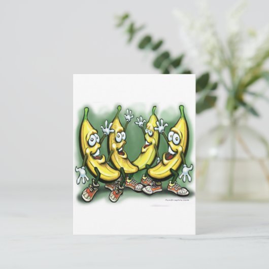 Bananen Postkarte (Stehend Vorderseite)