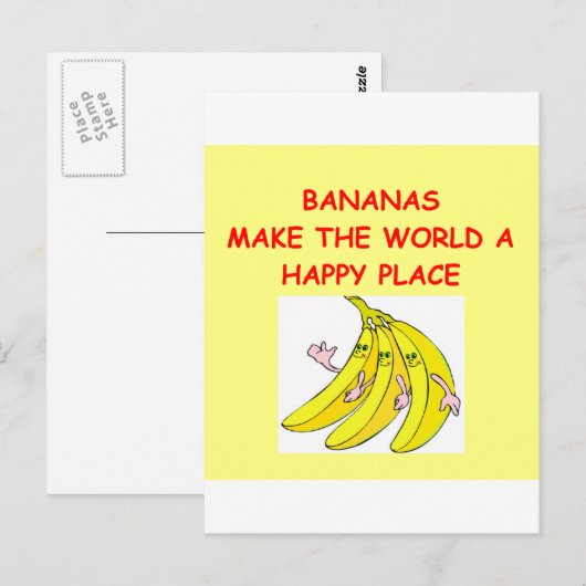Bananen Postkarte (Vorne/Hinten)