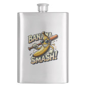 Bananen-Power-Up Flachmann (Vorderseite)