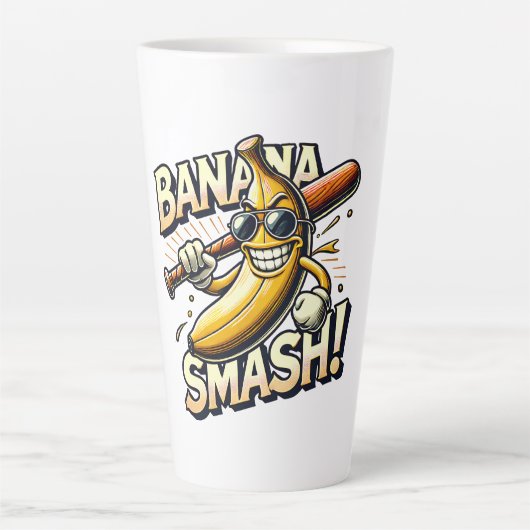 Bananen-Power-Up Milchtasse (Vorderseite)