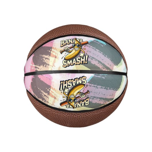 Bananen-Power-Up Mini Basketball (Vorderseite)