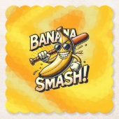 Bananen-Power-Up Untersetzer (Vorderseite)