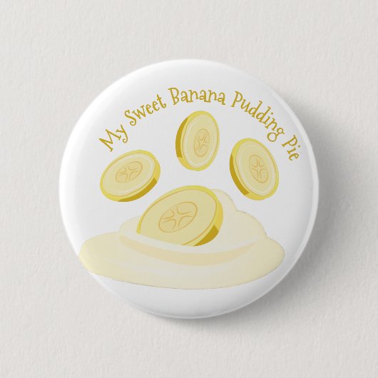 Bananen-Pudding Button (Vorderseite)