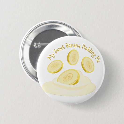 Bananen-Pudding Button (Vorne & Hinten)
