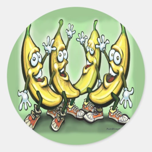 Bananen Runder Aufkleber (Vorderseite)