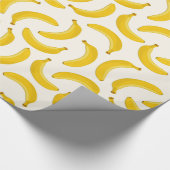 Bananen Tropischer Fruchtdruck, Gelb und Weiß Geschenkpapier (Ecke)
