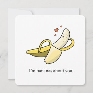 "Bananen über dich" Valentinstag/Liebe-Karte Karte