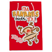 Bananen über dir Affen Valentine Mittlere Geschenktüte (Vorderseite)