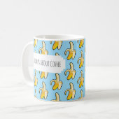 Bananen über Kaffee Sky Blue Backbananen Kaffeetasse (Vorderseite Links)