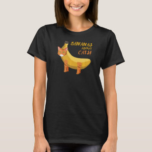 Bananen über Katzen (Angepasste Kürzung) T-Shirt