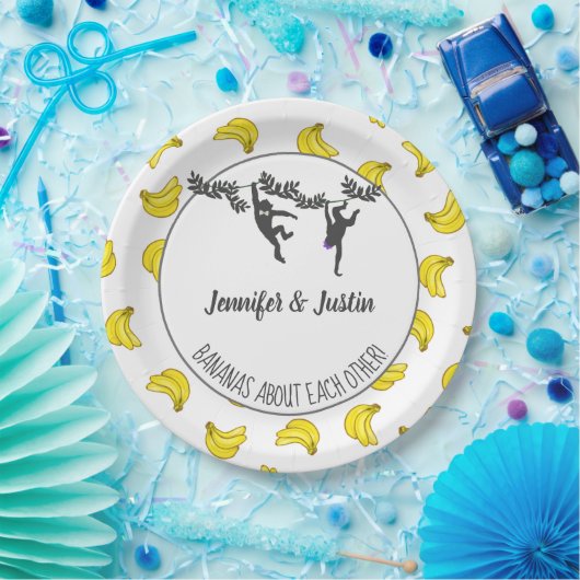 Bananen über Sie Jack und Jill Polterabend Pappteller (Party)