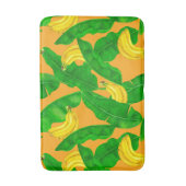 Bananen und Blätter Aquarellgestaltung Badematte (Vorderseite Vertikal)