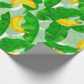 Bananen und Blätter Aquarellgestaltung Geschenkpapier (Ecke)