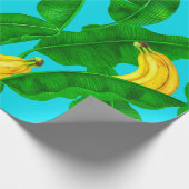 Bananen und Blätter Aquarellgestaltung Geschenkpapier (Ecke)