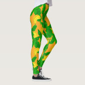 Bananen und Blätter Aquarellgestaltung Leggings (Rechts)