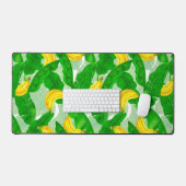 Bananen und Blätter Aquarellgestaltung Schreibtischunterlage (Tastatur & Maus)