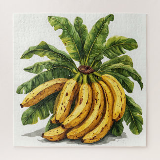 Bananen und ihre grünen Blätter Puzzle
