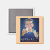 Bananen und Milch Magnet (Vorderseite/Rückseite)