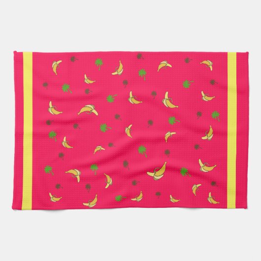 Bananen und Palmen Geschirrtuch (Horizontal)
