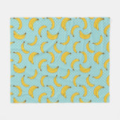 Bananen und Polk-Punkte Fleecedecke (Vorderseite (Horizontal))