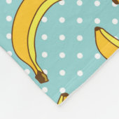 Bananen und Polk-Punkte Fleecedecke (Ecke)