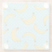 Bananen und Polk-Punkte Glasuntersetzer (Rückseite)