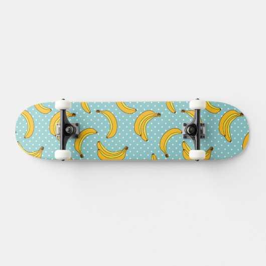 Bananen und Polk-Punkte Skateboard (Horizontal)
