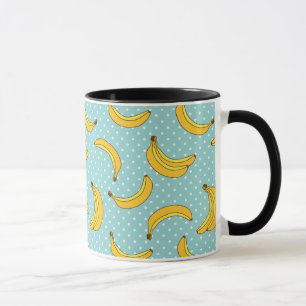Bananen und Polk-Punkte Tasse
