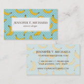 Bananen und Polsterstücke Visitenkarte (Vorne/Hinten)