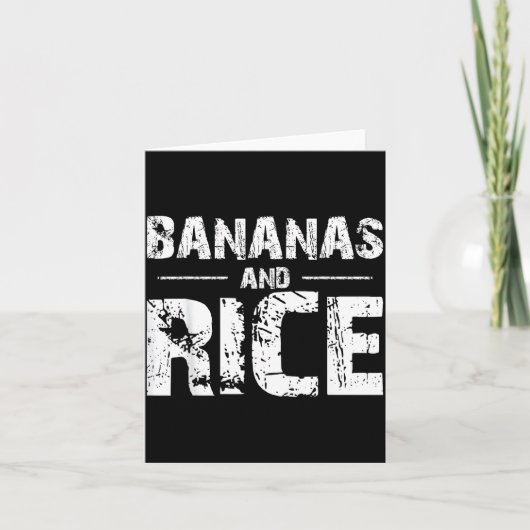 Bananen und Reis Karte (Vorderseite)